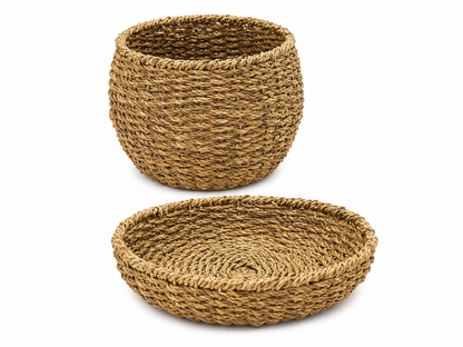 Canastos Decorativos de Fibra Natural