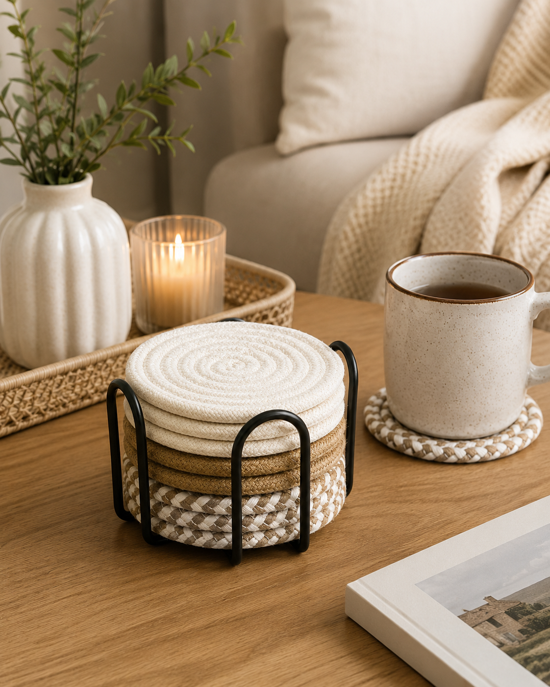 Set de Posavasos Trenzados