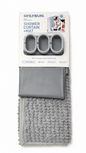 Set Cortina + Alfombra de Baño Gris