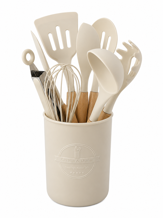 Set de Utensilios de Cocina con Organizador